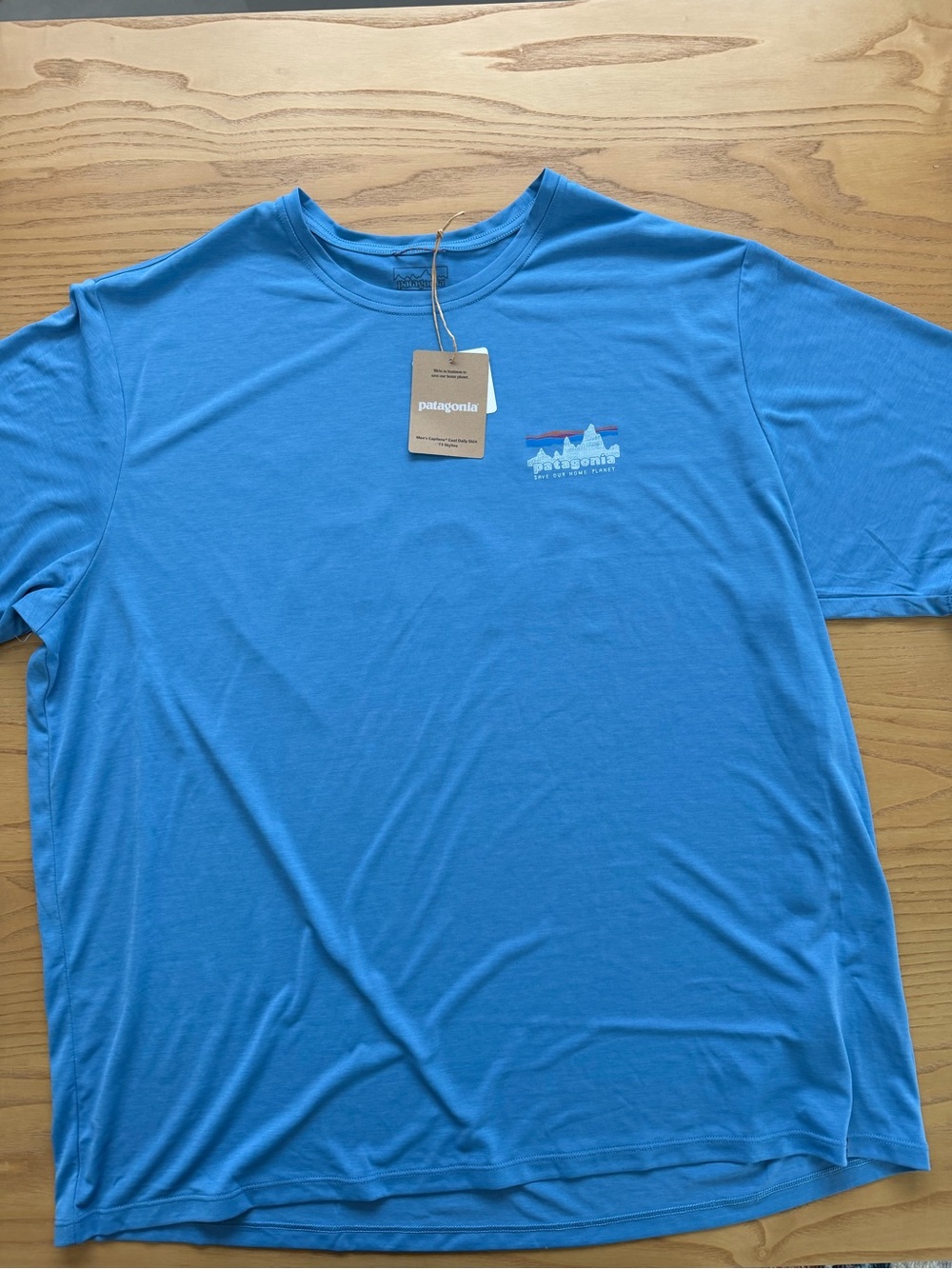 Patagonia Blue Short-Sleeve Dry Fit Graphic Tee